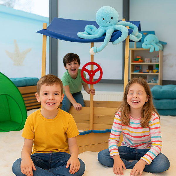 Lachende Kinder im Iserlandia Salzraum